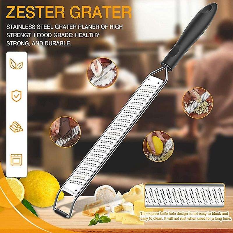 Lemon Zester & Cheese Grater - Stainless Steel - Kitchen Tool , Nutmeg, Chocolate, Vegetables, Frui
