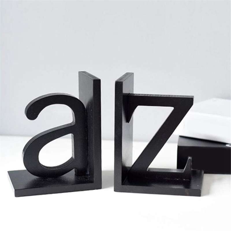 Letter Wood Bookend Book Stand Home Decoration