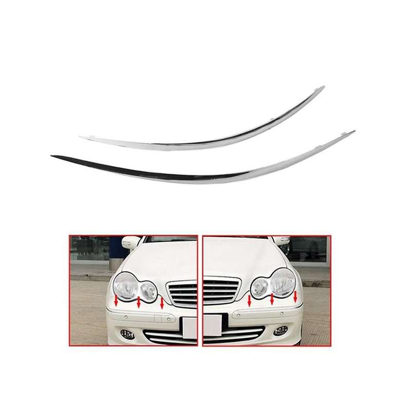 Lh Or Rh Or 1 Pair Front Bumper Chrome Strip Trim Molding for W211 2118852321 2118852421