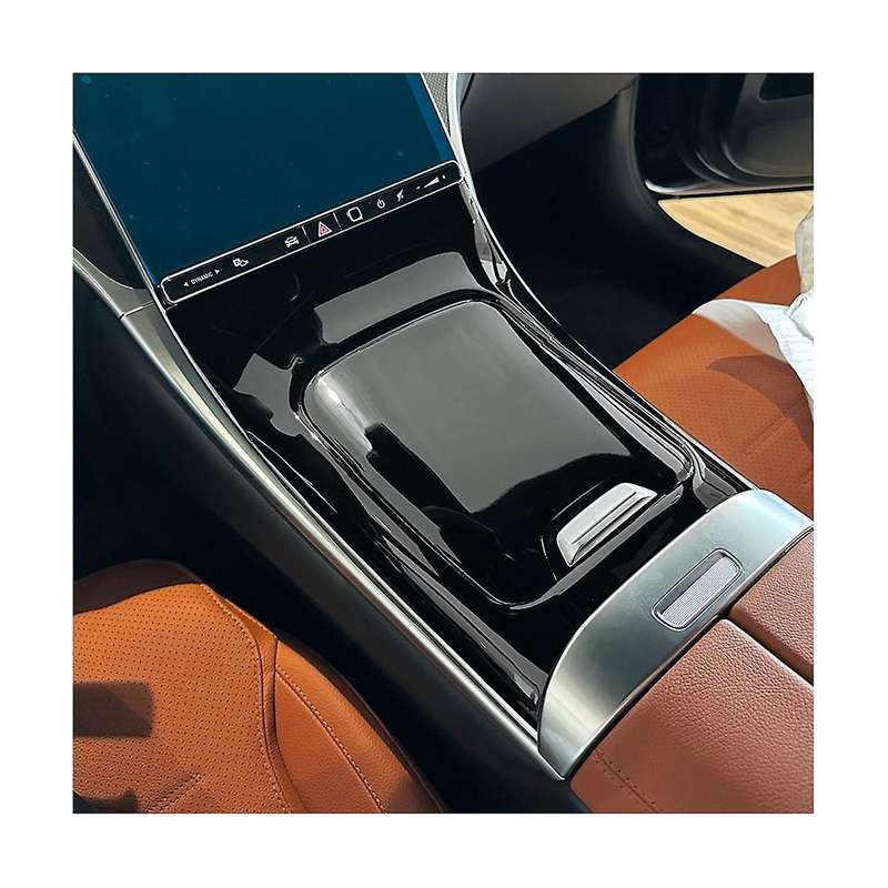 Lhd Car Center Control Storage Box Panel Cover Sticker for Glc Class X254 Glc260 Glc300 2023(black)