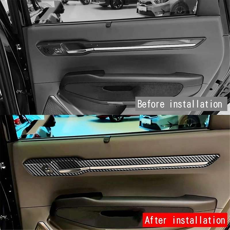 LHD Car Door Interior Strips for EV9 2023 2024 Interior Handle Trim Strips Sticker Interior Accesso