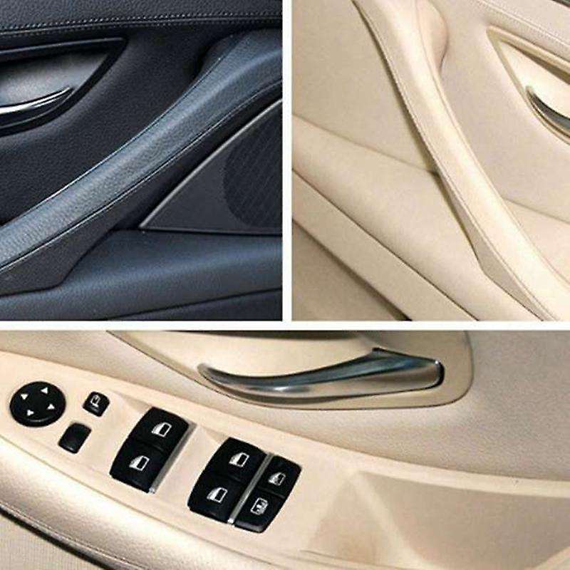 LHD Car Interior Door Handle Inner Door Panel Pull Trim Cover for - 5 Serie F10 F11 520 525 Red-Brow