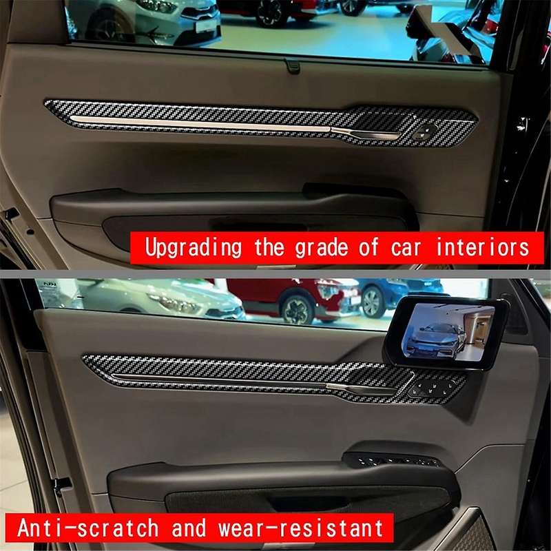 LHD Car Door Interior Strips for EV9 2023 2024 Interior Handle Trim Strips Sticker Interior Accessor