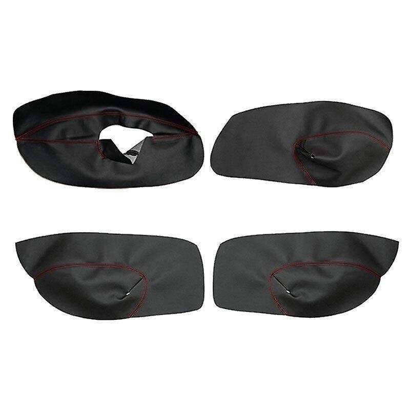 LHD Door Panel Cover for - Golf 4 MK4 1998 - 2005 Car Door Armrest Panel Cover Sticker Black with R