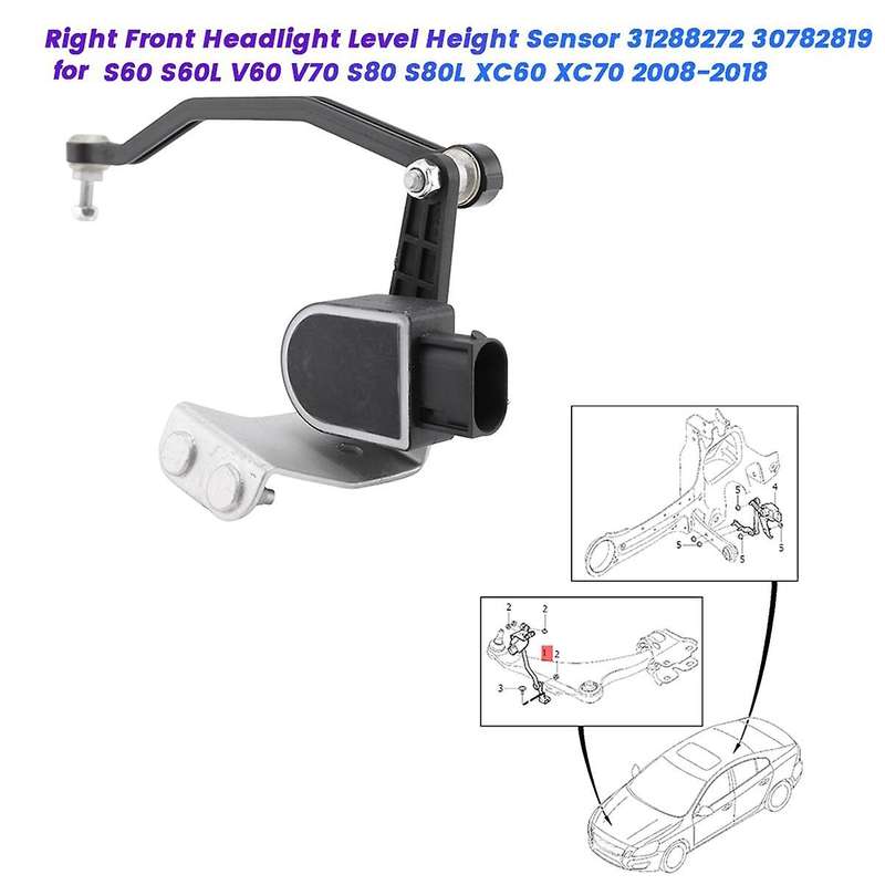 LHD Front Headlight Level Sensor 31288272 for S60 S60L V70 S80 S80L XC60 XC70 08-18 Height Sensor 30