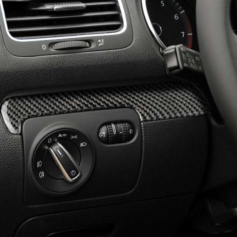 Lhd for Golf 6 Mk6 2008-2013 Accessories Carbon Fiber Sticker Center Console Strip Interior Trim