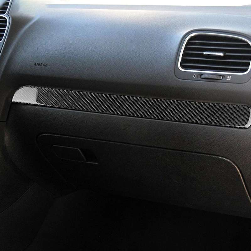 Lhd for Golf 6 Mk6 2008-2013 Accessories Carbon Fiber Sticker Center Console Strip Interior Trim