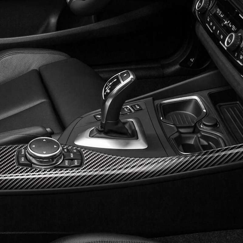 LHD Real Carbon Fiber Sticker Car Multimedia Knob Panel Cover Interior Trim for 1 2 Series F20 F22