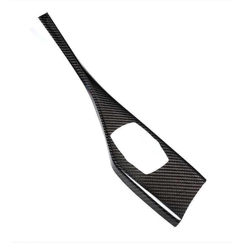 LHD Real Carbon Fiber Sticker Car Multimedia Knob Panel Cover Interior Trim for 1 2 Series F20 F22