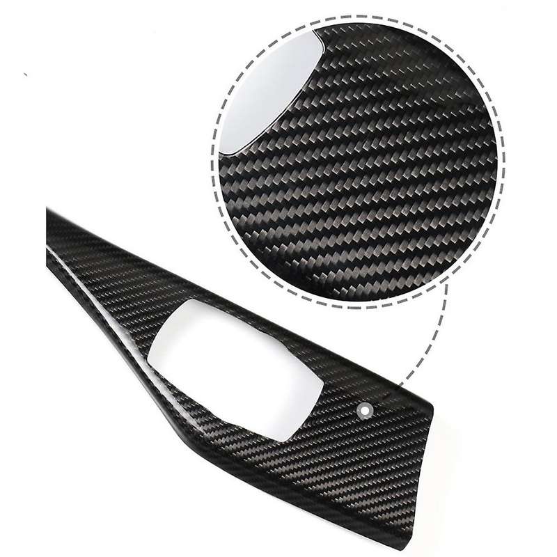 LHD Real Carbon Fiber Sticker Car Multimedia Knob Panel Cover Interior Trim for 1 2 Series F20 F22