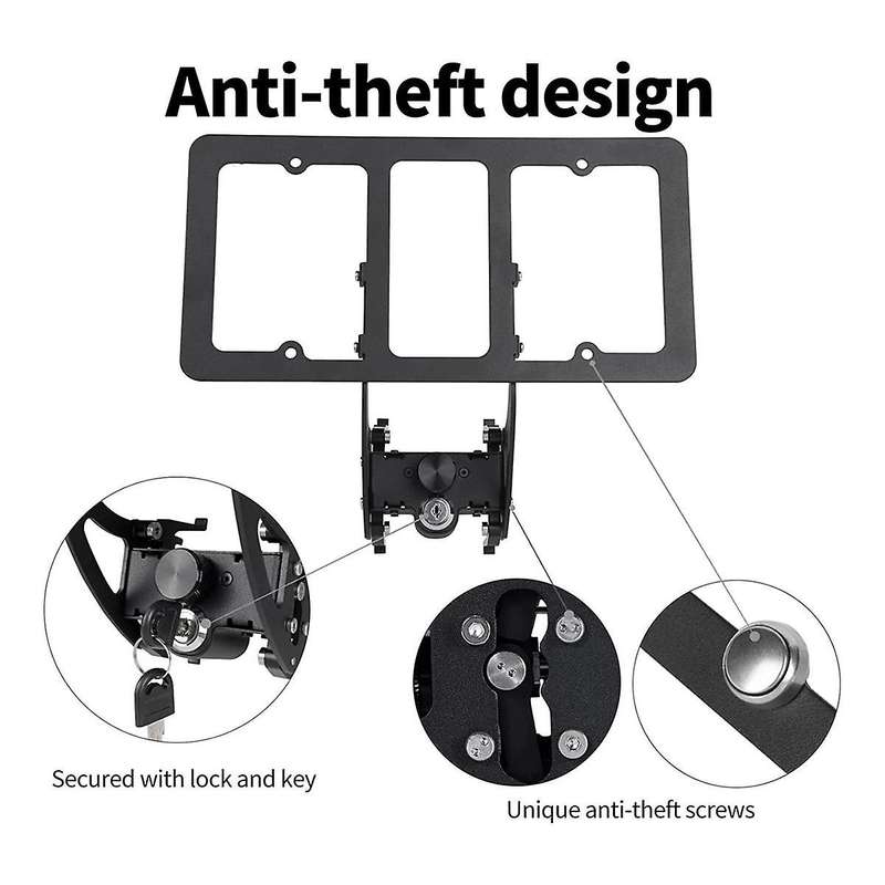License Plate Holder for /y 2017-2023 with Anti-theft Features Front License Plate Bracket Mounting