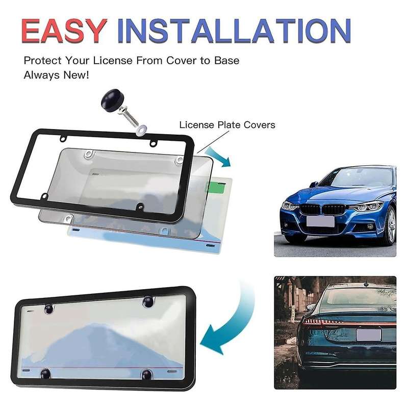 License Plates Covers/shields Tinted Bubble License Plate Cover Unbreakable Smoked Novelty License P
