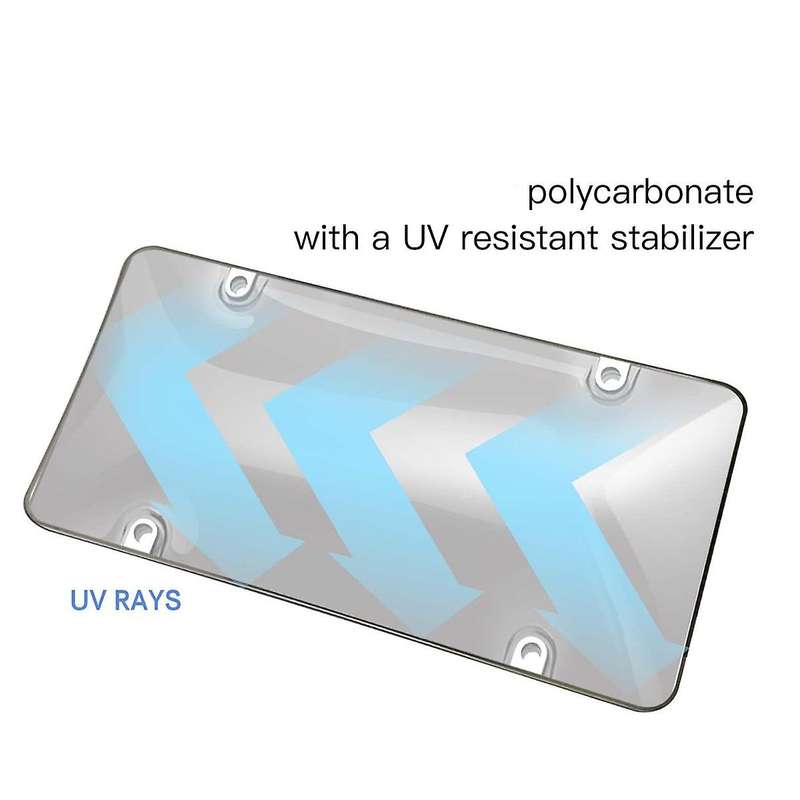 License Plates Covers/shields Tinted Bubble License Plate Cover Unbreakable Smoked Novelty License P