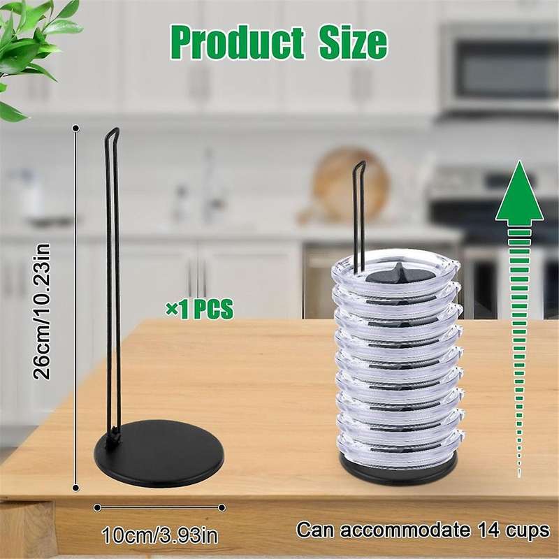 Lid Organizer, Stackable Cup Lid Organizer Water Bottle Lid Holder Space-Saving