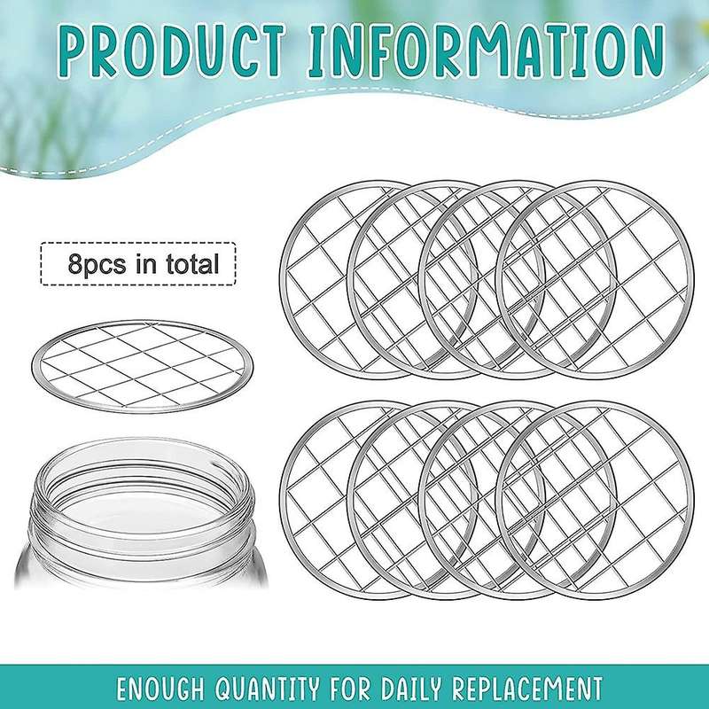 Lid Insert Metal Flower Frog Insert Flower Organizer Lid Insert with Square Grids for Regular Mouth