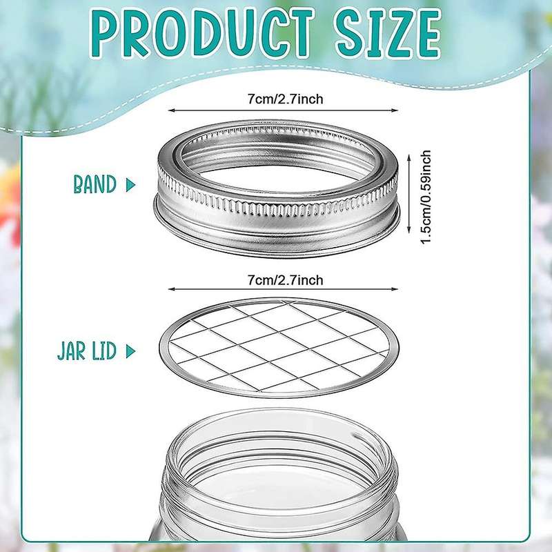 Lid Insert Metal Flower Frog Insert Flower Organizer Lid Insert with Square Grids for Regular Mouth
