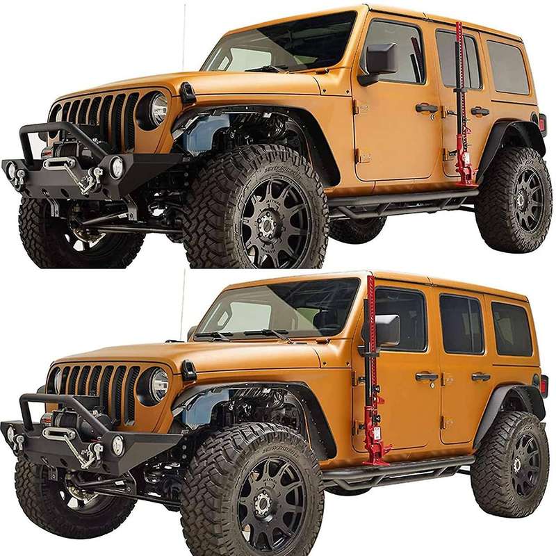 Lifting Jack Stands Hi Lift Jack Bracket Door Hinge Hood Hinge Mount Kit for 2007-2020 Wrangler JK