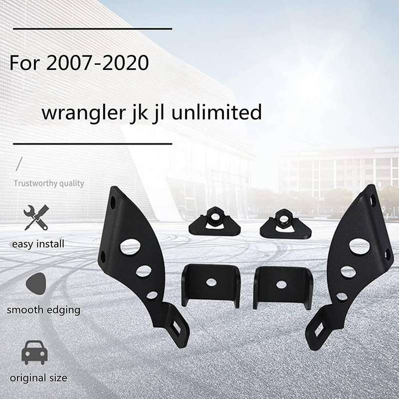 Lifting Jack Stands Hi Lift Jack Bracket Door Hinge Hood Hinge Mount Kit for 2007-2020 Wrangler JK