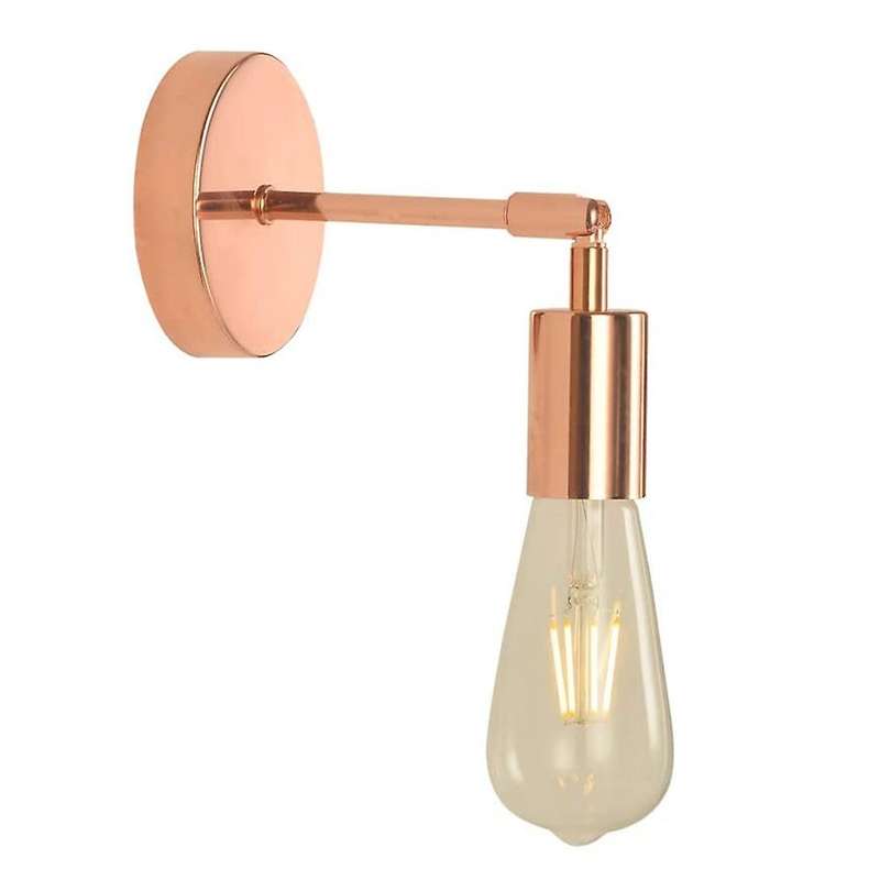 Light Bathroom Wall Sconce Set of 2 Vintage Industrial Wall Lamp Pole Battery Lights Indoor(Rose Gol