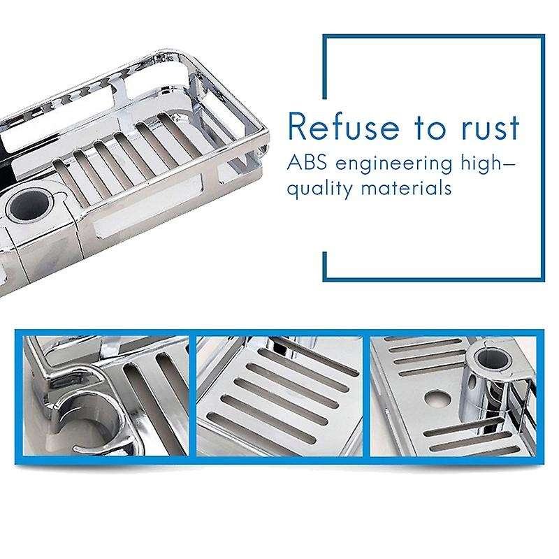 Lifting Shower Shelf Rectangle Detachable Storage Tray Rack Plastic Holder Kitchen Bathroom Accessor