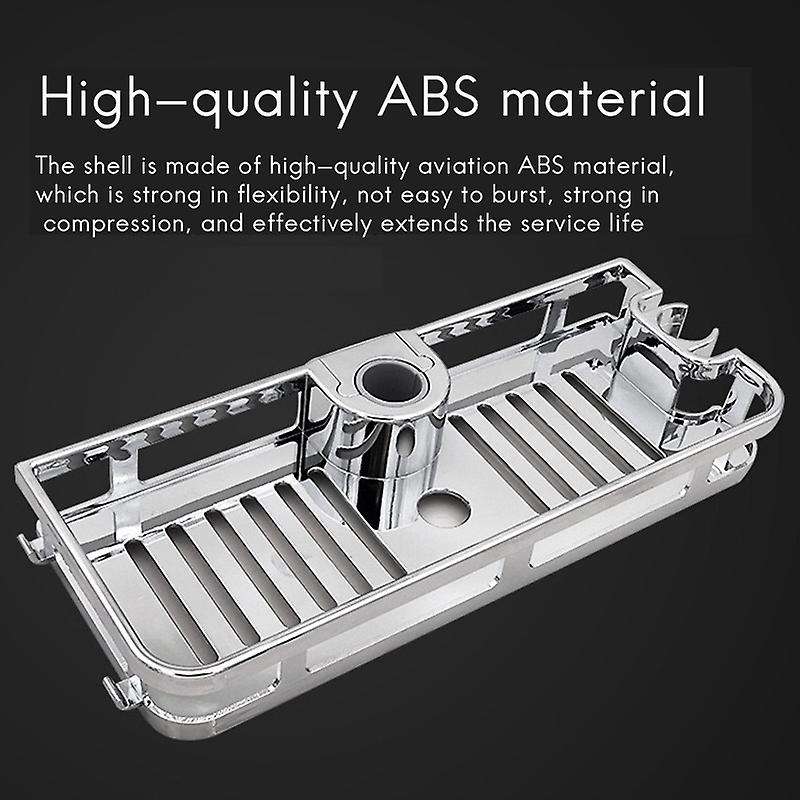 Lifting Shower Shelf Rectangle Detachable Storage Tray Rack Plastic Holder Kitchen Bathroom Accessor