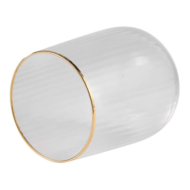 Light Gold Border Transparent Stripe Glass Glass Household Living Room Water Cup Set Whiskey Cup Ba