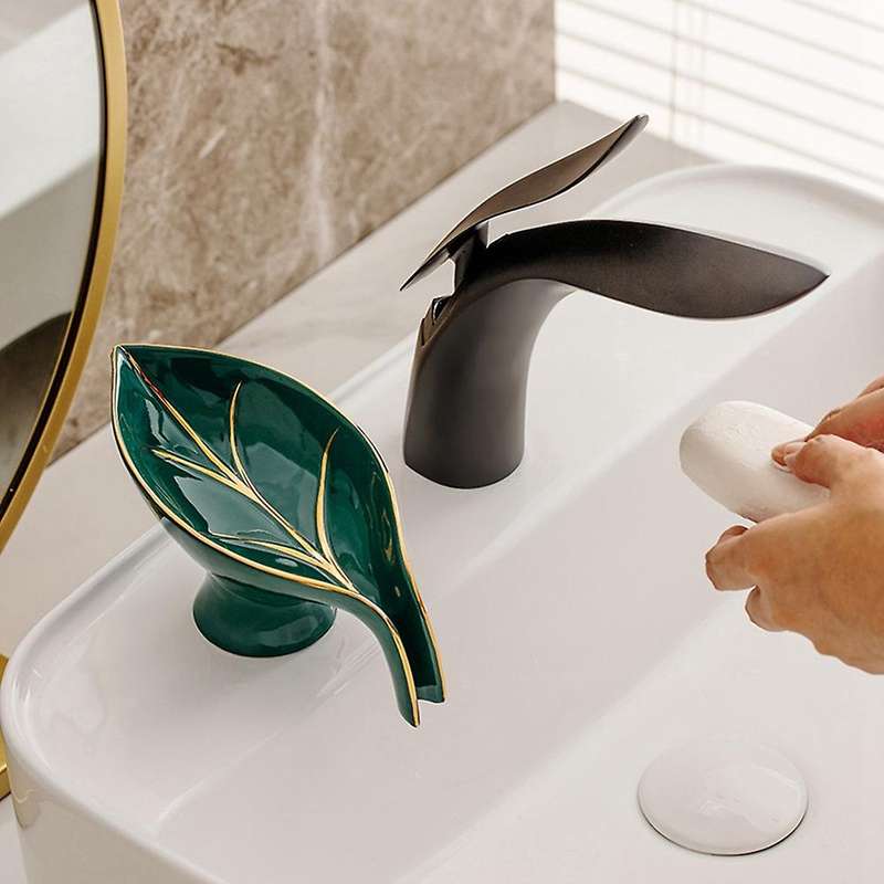 Light Luxury Ceramics Soap Dish Draining Soap Packaging Boxes Soap Holders Kitchen Organizer Soap S