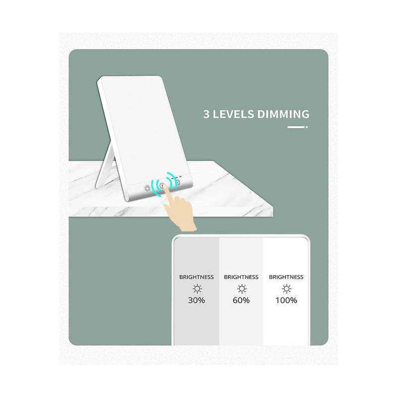 Light Lamp Sad Light Led Happy Mood Light Touch Dimmable Night Light, Uv Free,timer Function,/trave