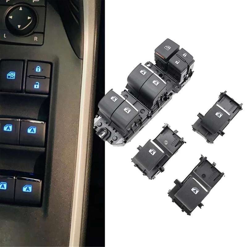 Lighted Led Power Window Lifter Switch Button for 2018-2023 Left Backlight Master Switch