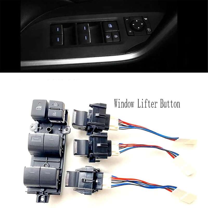 Lighted Led Power Window Lifter Switch Button for 4 2018-2023 Left Driving Backlight