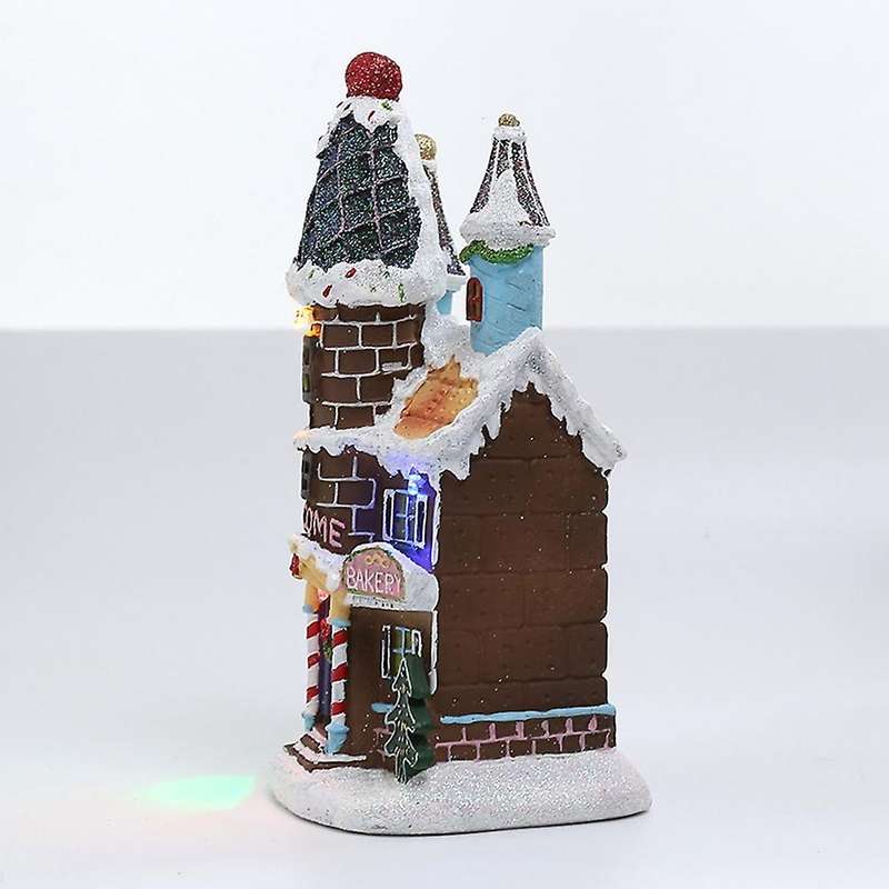 Lighting Up Snow Houses with LED Light for Home Xmas Christmas Story Houses Village A