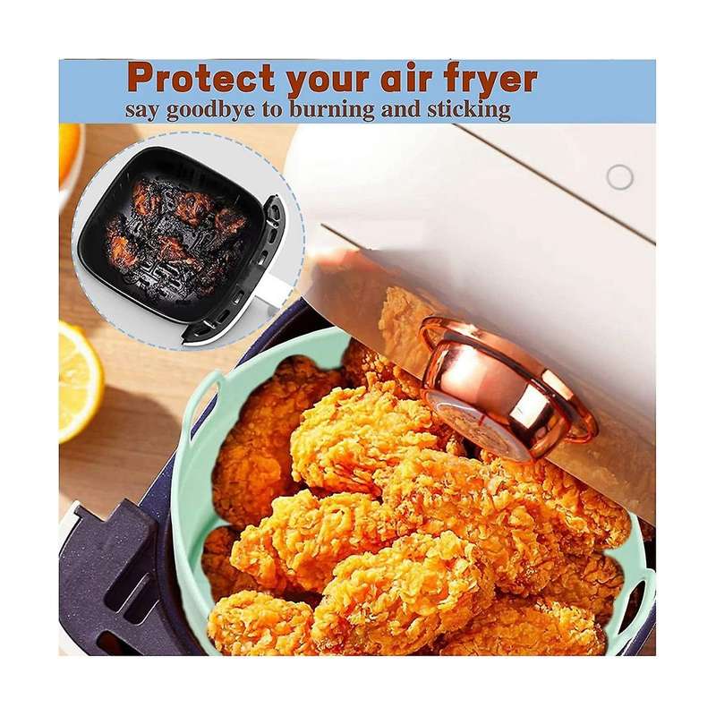 Liners Silicone, Accessories, 4 Pcs Round Airfryer Liners 8.2 Inches for Basket