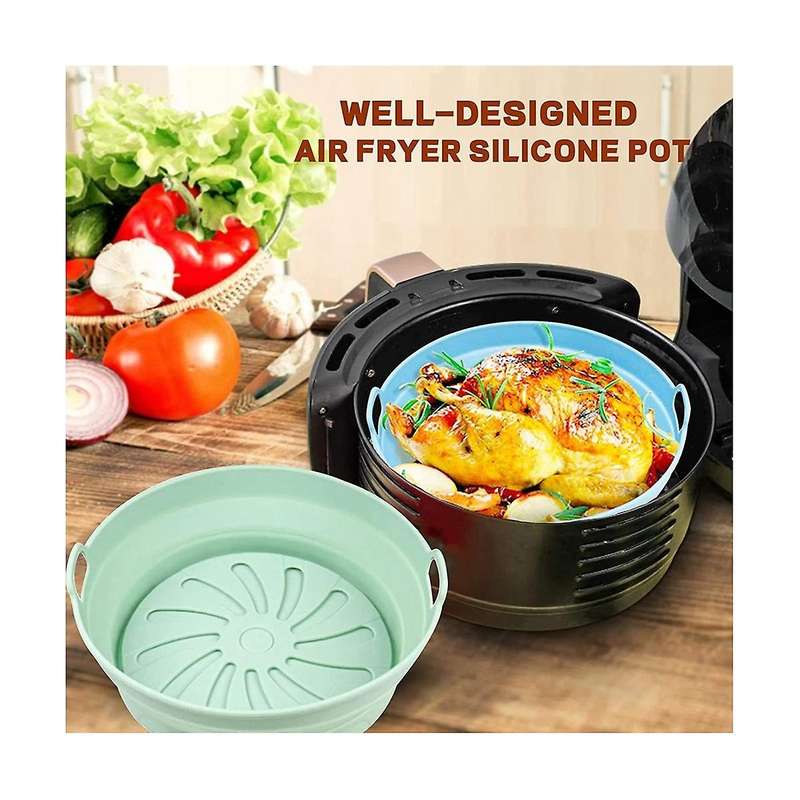 Liners Silicone, Accessories, 4 Pcs Round Airfryer Liners 8.2 Inches for Basket