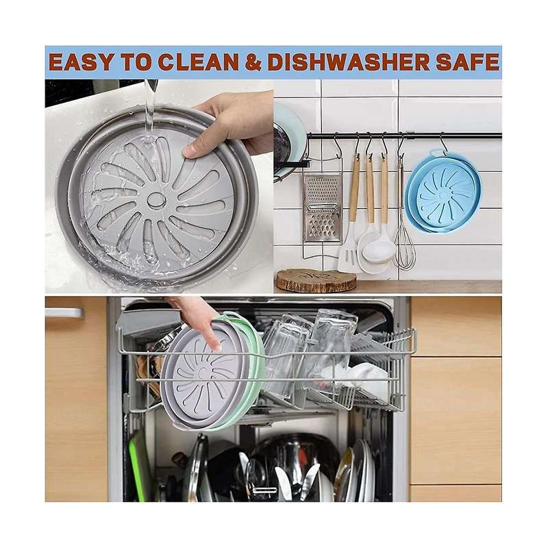 Liners Silicone, Accessories, 4 Pcs Round Airfryer Liners 8.2 Inches for Basket