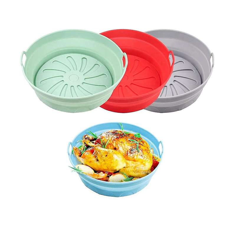 Liners Silicone, Accessories, 4 Pcs Round Airfryer Liners 8.2 Inches for Basket