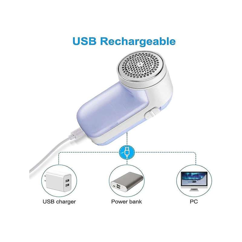 Lint Remover, Rechargeable Fabric Shaver Electric Sweater Defuzzer Lints Fuzzs Pilling Pills Trimme