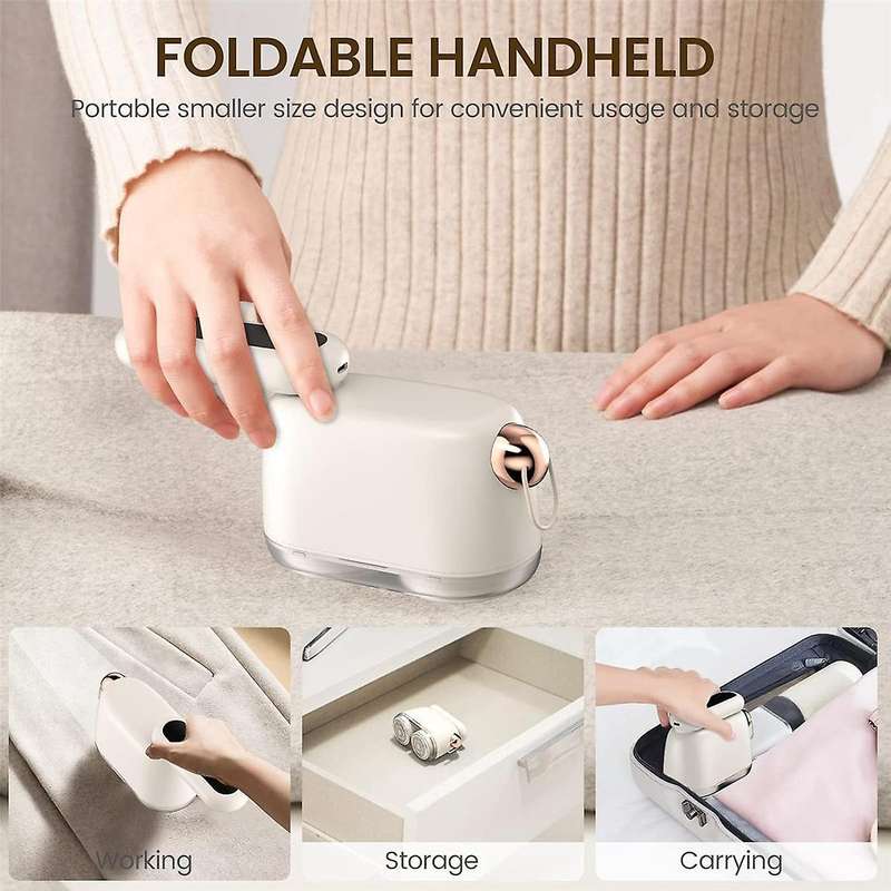 Lint Shaver Rechargeable Fabric Shaver, Electric Lint Remover Dual-head Defuzzer for Clothes, Sweate