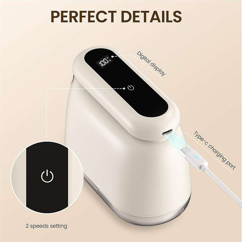 Lint Shaver Rechargeable Fabric Shaver, Electric Lint Remover Dual-head Defuzzer for Clothes, Sweate