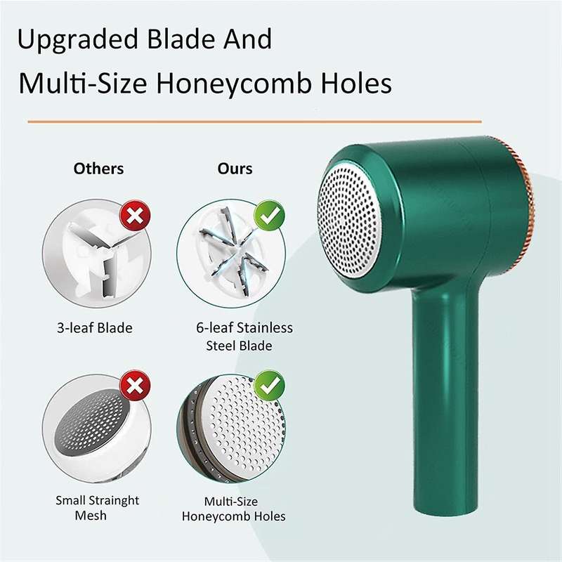 Lint Remover for Clothing Rechargeable Hair Ball Trimmer Fuzz Pellets Clothes Sweater Fabric Shaver