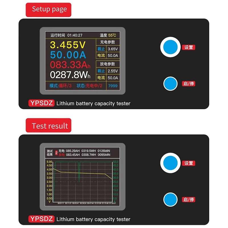 Lithium Battery Capacity Tester Cell Separation Current Equalization Equalization Discharger with UK
