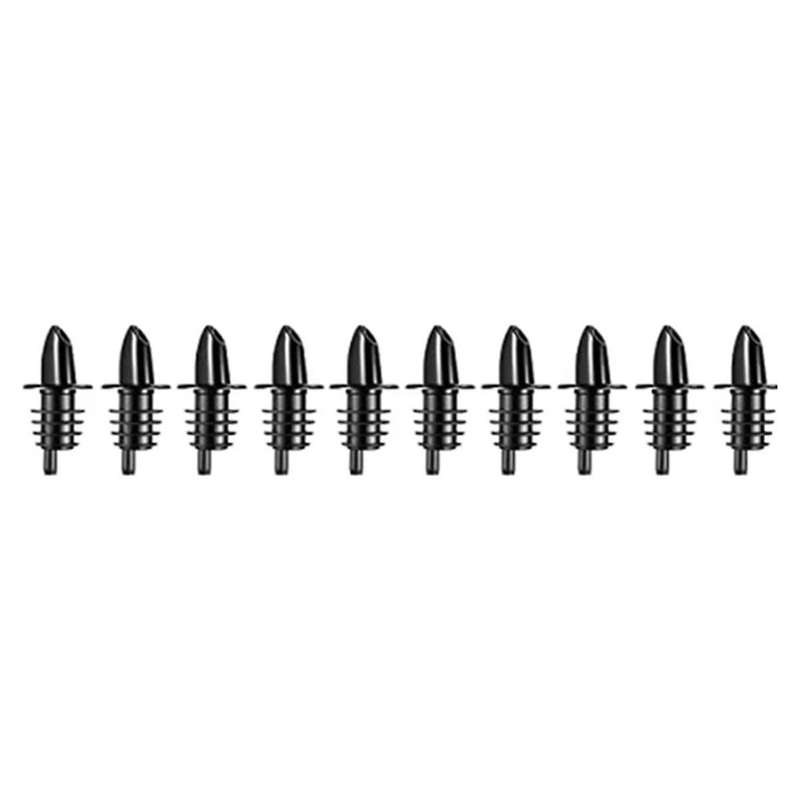 Liquor Bottle Pourers Flow Pourers Plastic Spouts Black Bottle Pourers for Bars Clubs Pubs Restauran