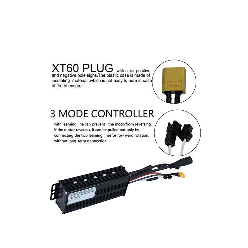 Lithium Battery Modified Electric Scooter Accessories 24V36V48V-30A Sine Wave 3-Mode Controller Wat