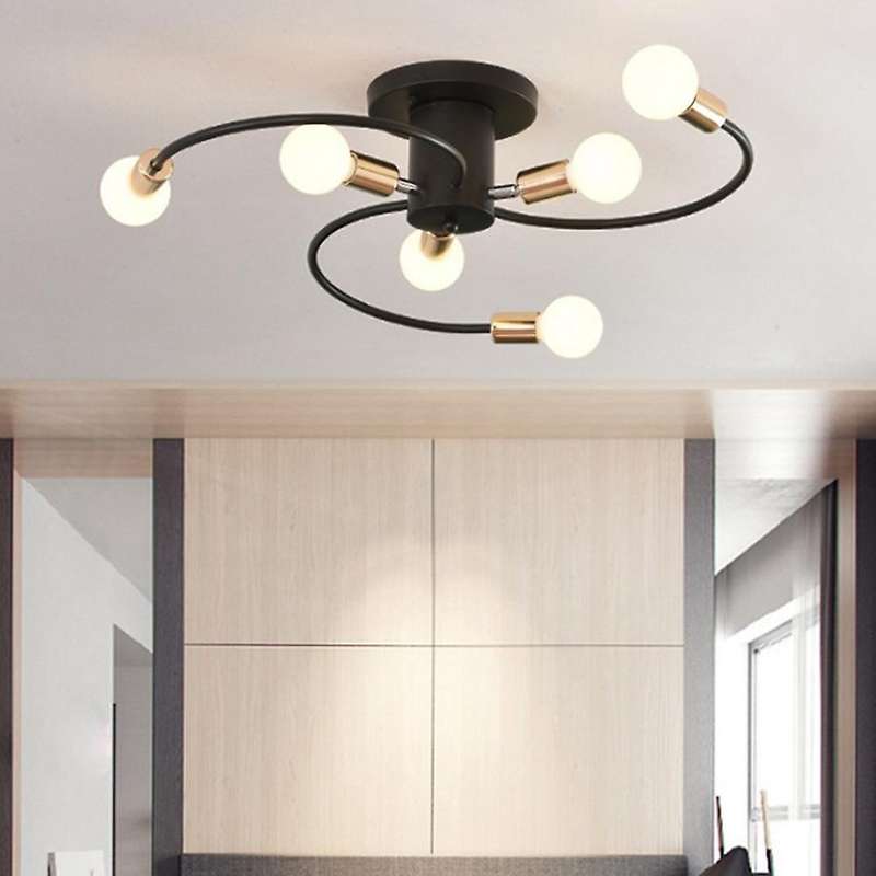 Living Room Bedroom Chandelier Nordic E27 Simple Modern Chandelier Ceiling Light,Gold