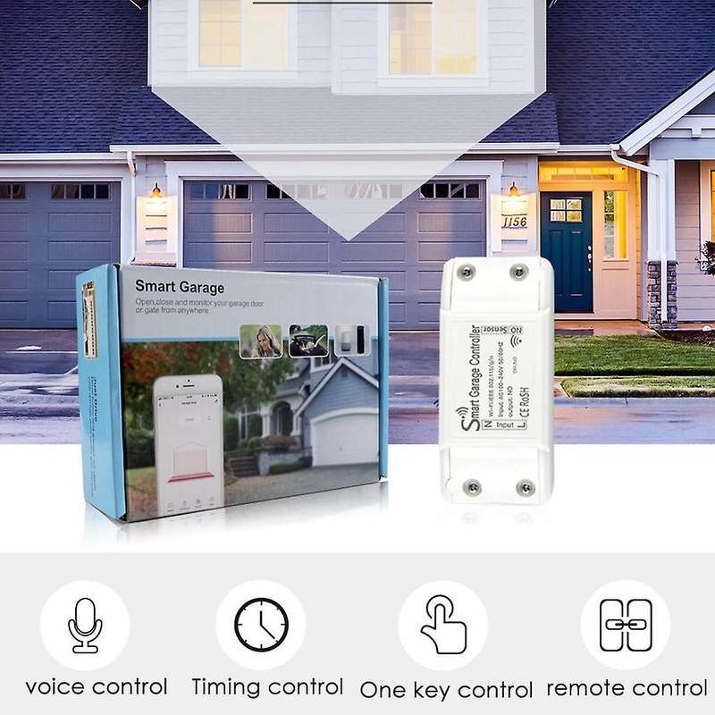 Lntelligent Garage Door Controller WiFi Garage Door Opener Lntelligent Life/Tuya APP Remote with Hom