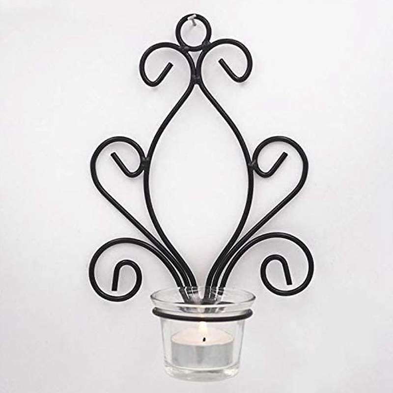 Living Room Candlestick Wall Wrought Iron Candlestick European Style Candlestick Cafe Candlestick Ho