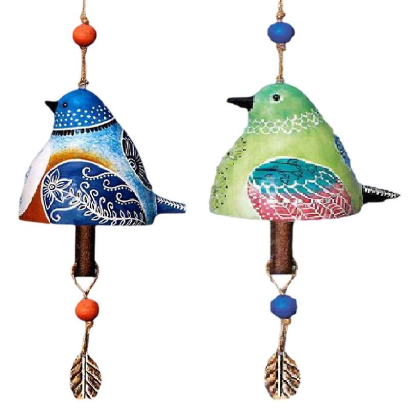 Lively Bird Chime Series, Resin Wind Chimes, Garden Wind Chimes, Home Decoration Pendants,C