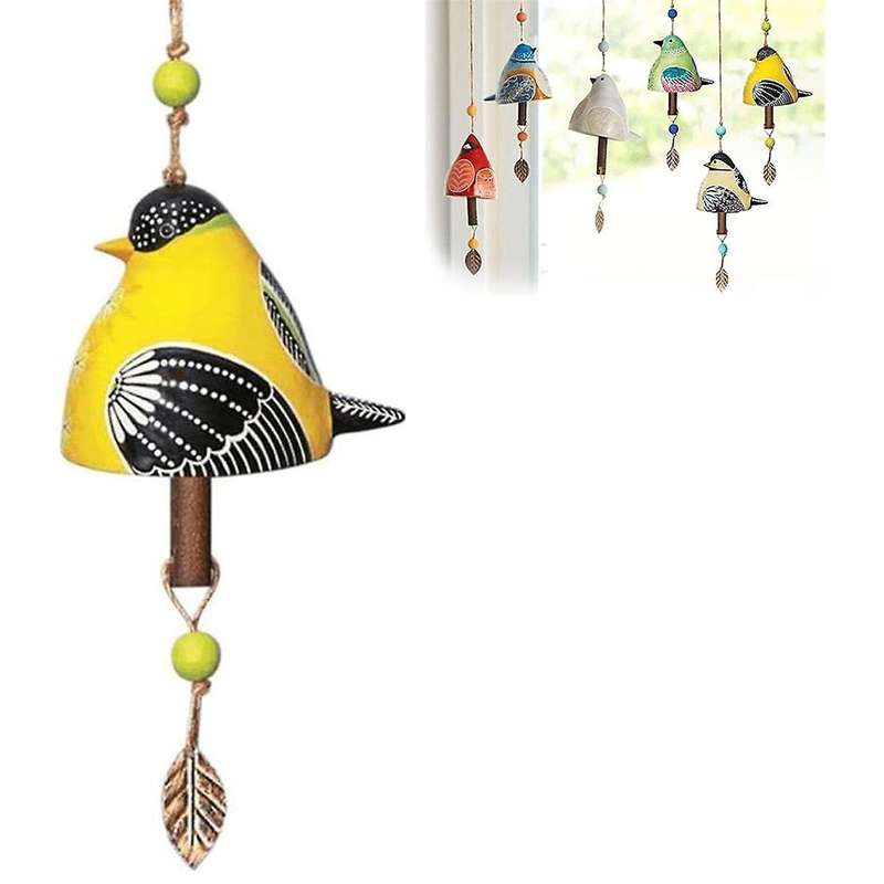 Lively Bird Chime Series, Resin Wind Chimes, Garden Wind Chimes, Home Decoration Pendants,C