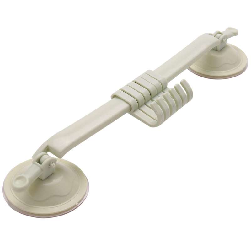Lock Type Suction Cup 6 Hook Kitchen Toilet Bathroom Wall Row Hook Nail Free No Mark Multi-purpose