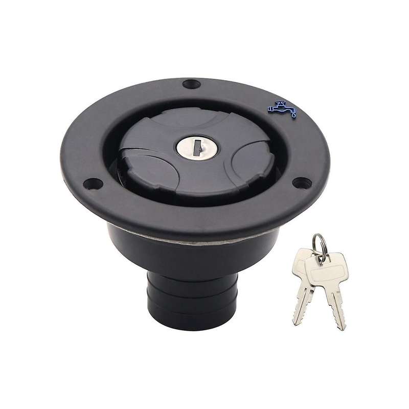 Lockable Filler Neck Tanks Caravan Water Fill Hatch Inlet Trailer Tank Caps Rv Accessory(black)