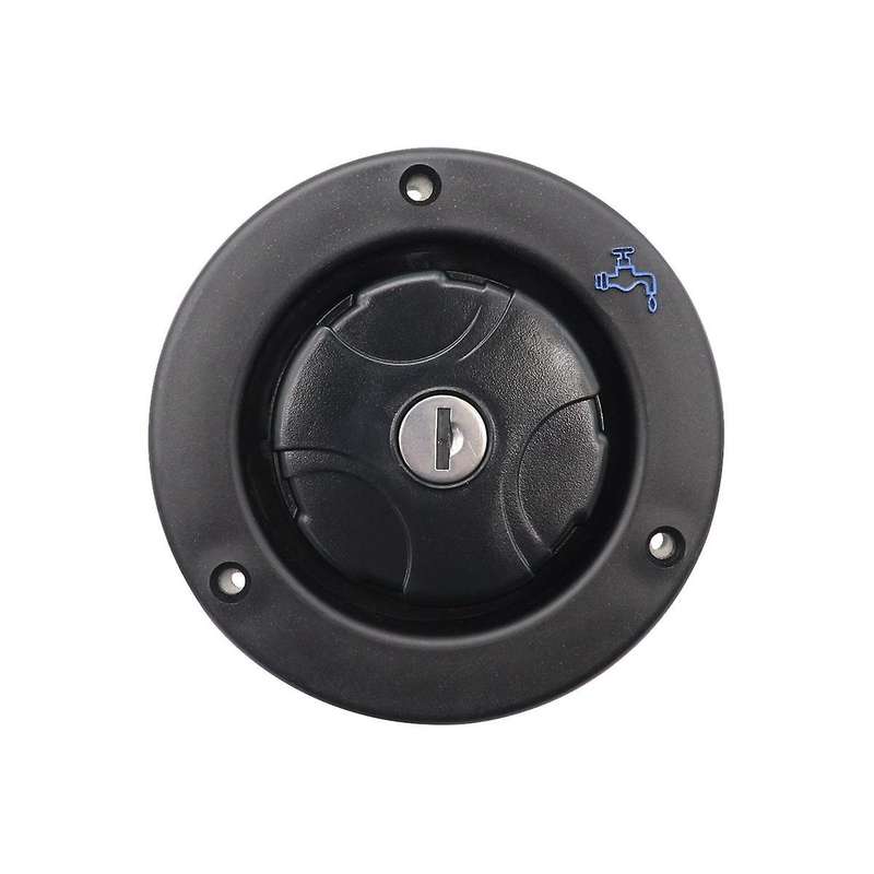 Lockable Filler Neck Tanks Caravan Water Fill Hatch Inlet Trailer Tank Caps Rv Accessory(black)